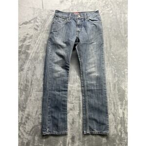 Levis 511 Red Tag Skinny Jeans Y2K Distressed Boys Youth Sz 14 Reg 27x27‎ Blue